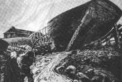 La barque neuve, bois grav&eacute;